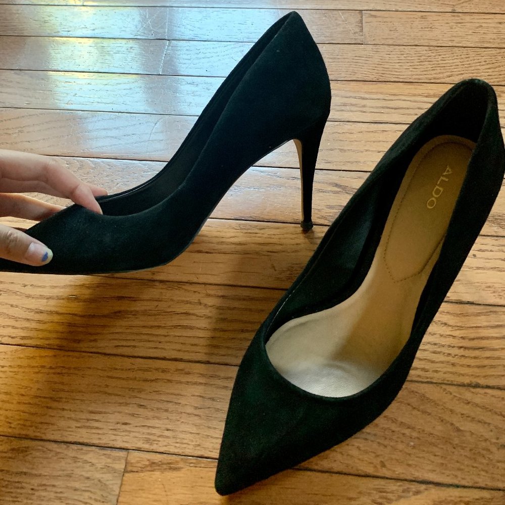 Black Suede Pumps (Aldo)